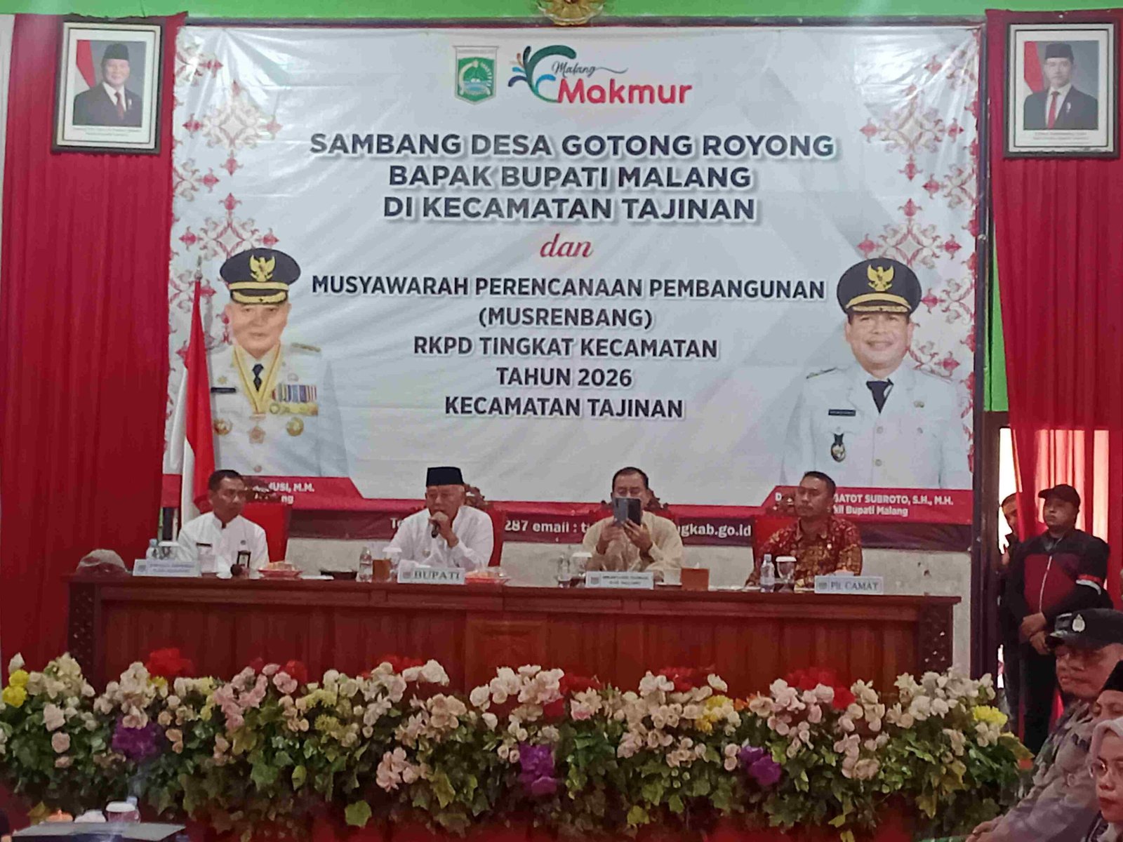 Resmikan Musrenbangcam Tajinan-Malang, Bupati Sanusi Arahkan Jiwa Gotong-Royong Mbangun Desa